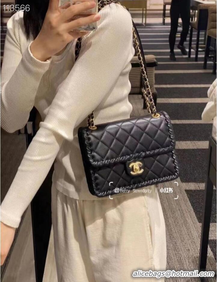 Top Quality Chanel Classic Flap Shoulder Bag Original Sheepskin leather AS6075 black