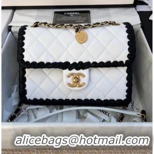 Discount Chanel Classic Flap Shoulder Bag Original Sheepskin leather AS6075 white