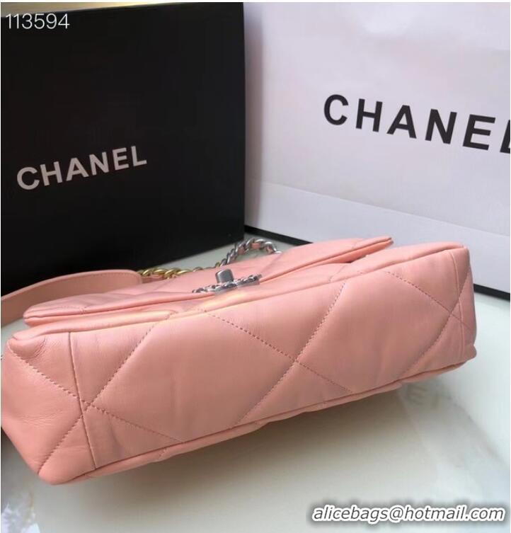 Buy Classic CHANEL Lambskin 19 Flap Bag AS1160 AS1161 light pink