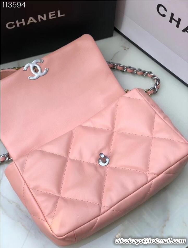 Buy Classic CHANEL Lambskin 19 Flap Bag AS1160 AS1161 light pink