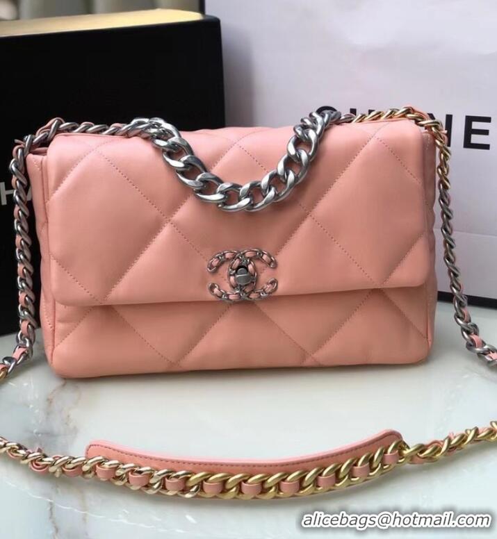 Buy Classic CHANEL Lambskin 19 Flap Bag AS1160 AS1161 light pink