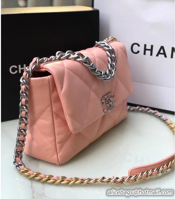 Buy Classic CHANEL Lambskin 19 Flap Bag AS1160 AS1161 light pink