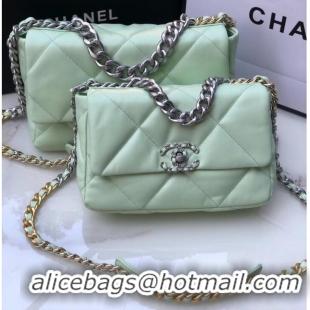 Market Sells CHANEL Lambskin 19 Flap Bag AS1160 AS1161 light blue