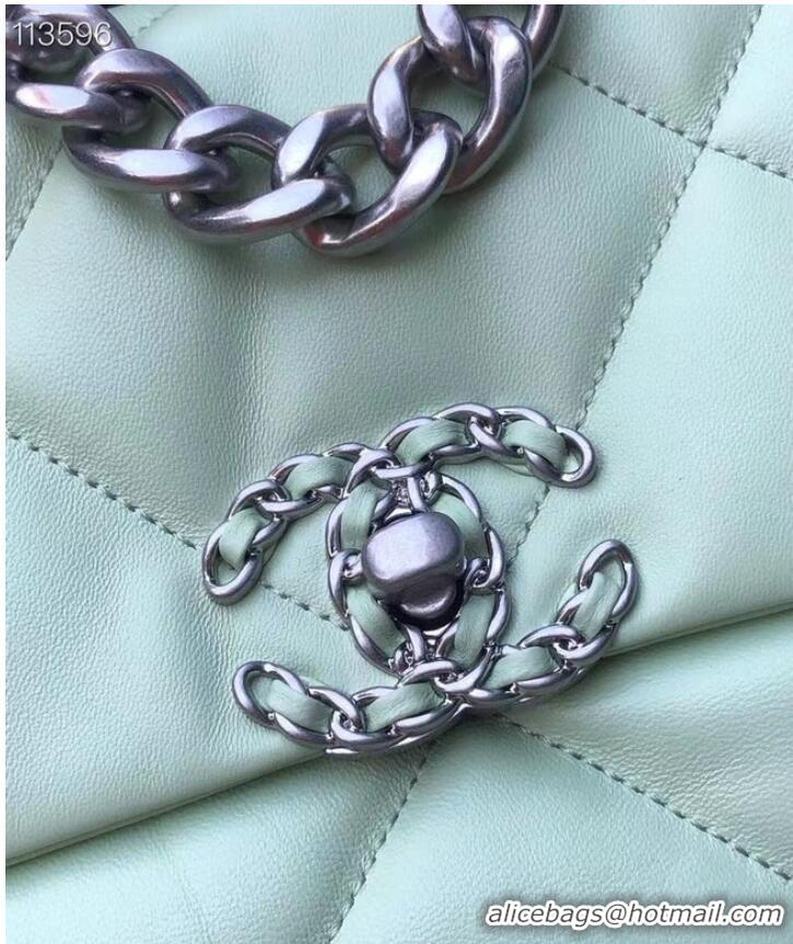 Market Sells CHANEL Lambskin 19 Flap Bag AS1160 AS1161 light blue