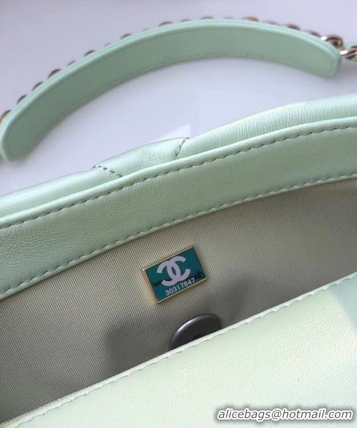 Market Sells CHANEL Lambskin 19 Flap Bag AS1160 AS1161 light blue