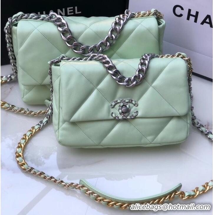 Market Sells CHANEL Lambskin 19 Flap Bag AS1160 AS1161 light blue