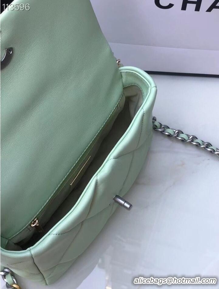 Market Sells CHANEL Lambskin 19 Flap Bag AS1160 AS1161 light blue