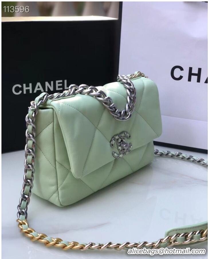 Market Sells CHANEL Lambskin 19 Flap Bag AS1160 AS1161 light blue