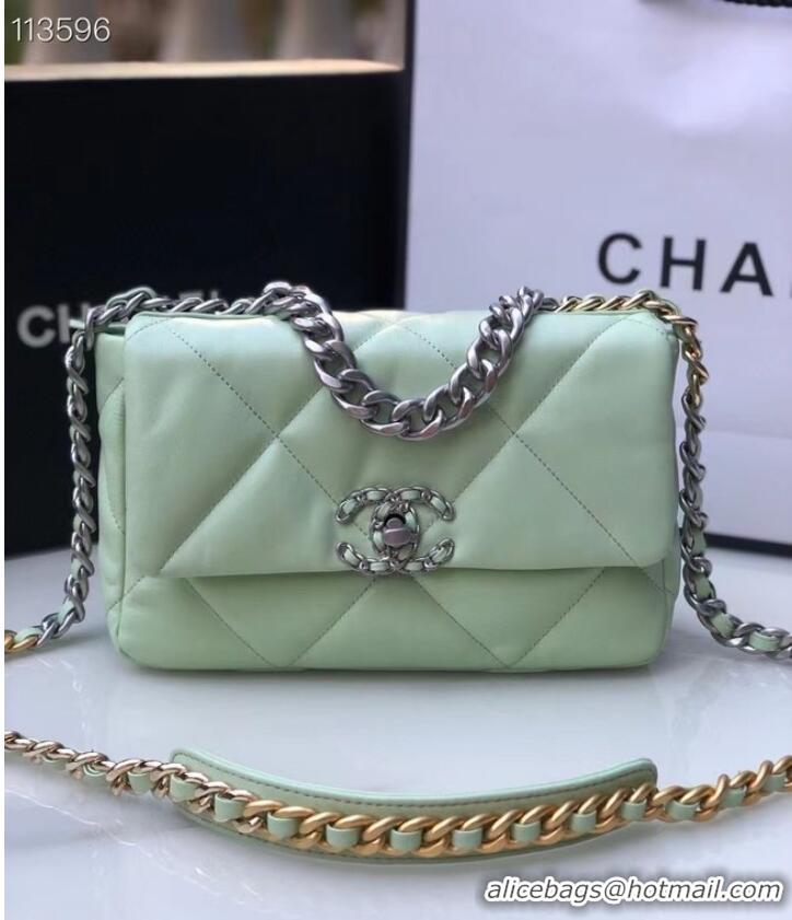 Market Sells CHANEL Lambskin 19 Flap Bag AS1160 AS1161 light blue