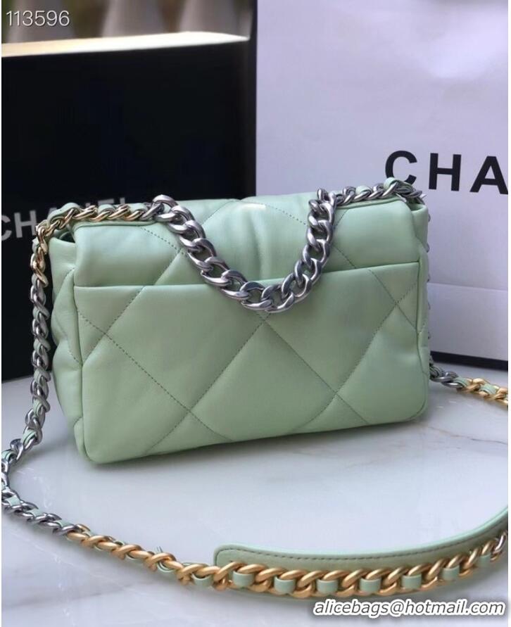 Market Sells CHANEL Lambskin 19 Flap Bag AS1160 AS1161 light blue