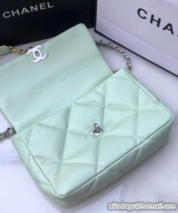 Market Sells CHANEL Lambskin 19 Flap Bag AS1160 AS1161 light blue