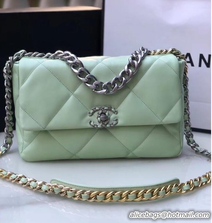 Market Sells CHANEL Lambskin 19 Flap Bag AS1160 AS1161 light blue