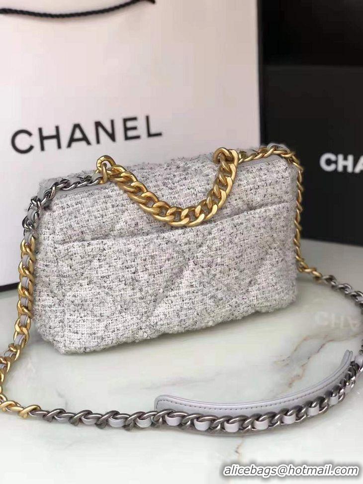 Good Taste Chanel 19 Flap Bag Original Tweed AS01161 Grey