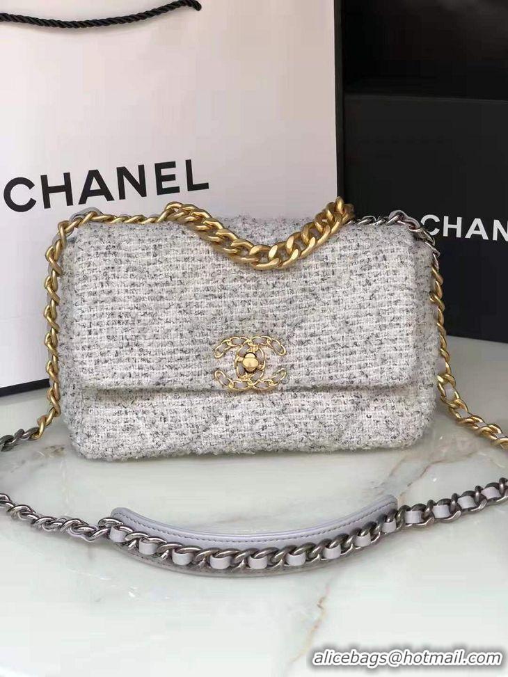 Good Taste Chanel 19 Flap Bag Original Tweed AS01161 Grey