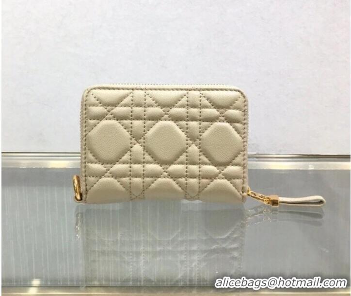 Shop Discount LADY DIOR LOTUS WALLET CANNAGE LAMBSKIN S502 Beige