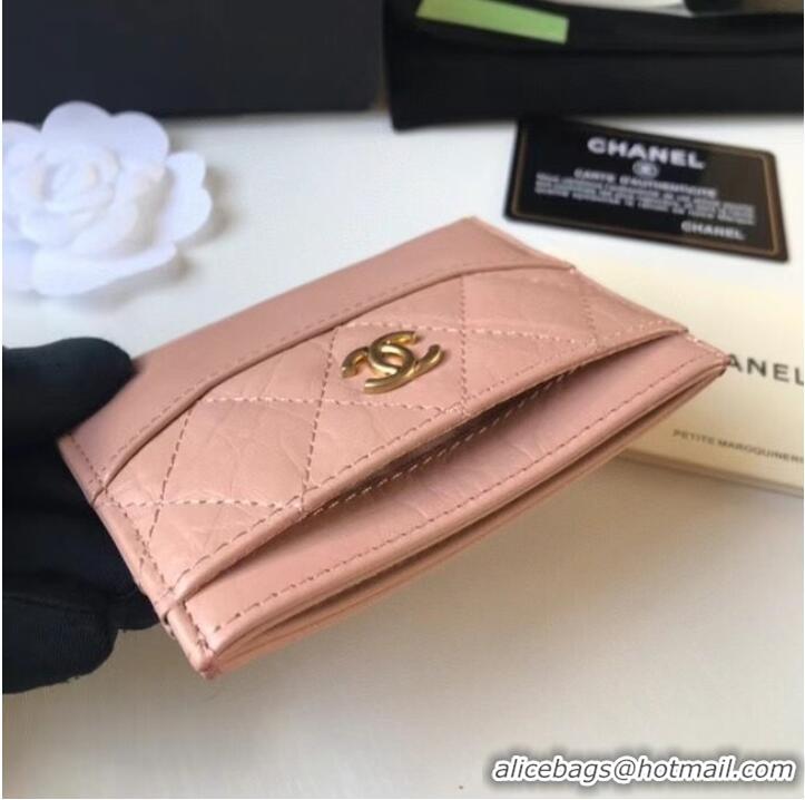 Top Grade Chanel classic wallet Calfskin & Gold-Tone Metal A84368 pink