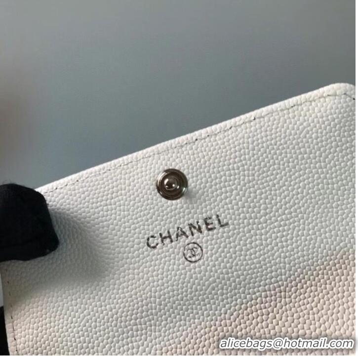 Buy Fashionable Chanel card holder Calfskin AP1966 white