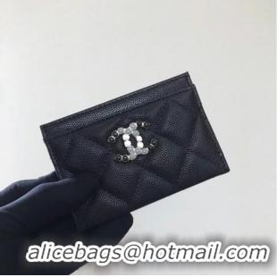 Grade Quality Chanel card holder Calfskin AP2039 black