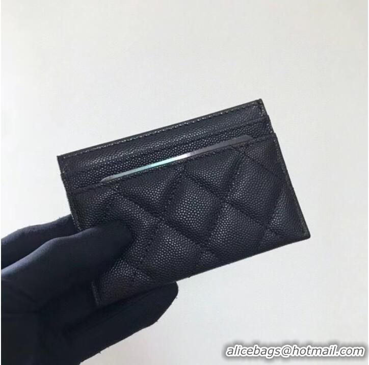 Grade Quality Chanel card holder Calfskin AP2039 black