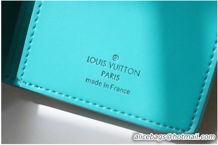 Promotional Louis Vuitton BRAZZA WALLET M60494 light blue