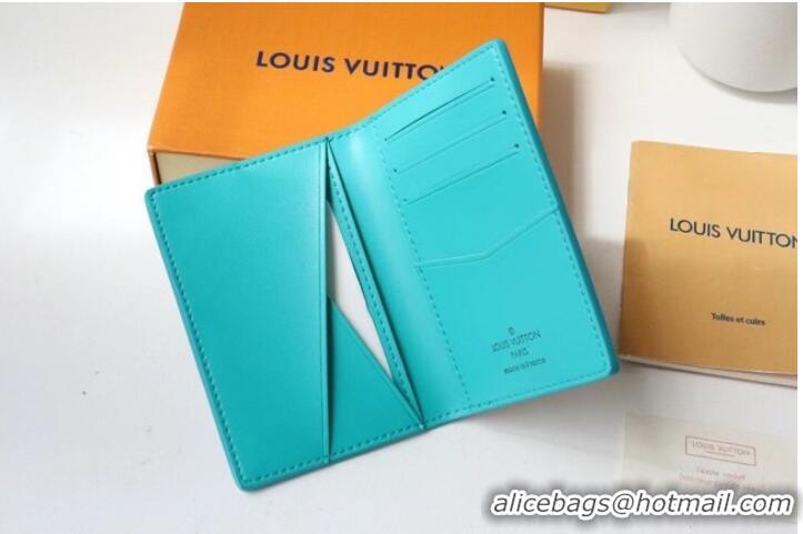 Well Crafted Louis Vuitton POCKET ORGANIZER M60495 light blue