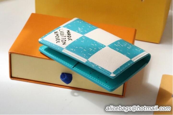 Well Crafted Louis Vuitton POCKET ORGANIZER M60495 light blue