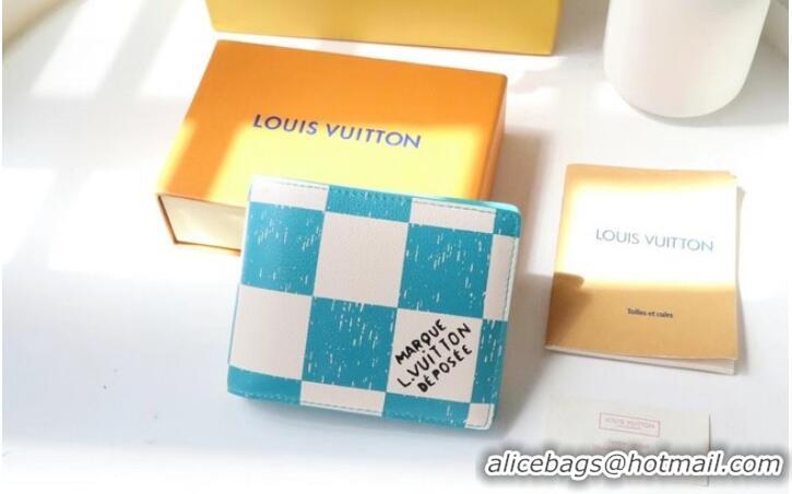 Good Product Louis Vuitton MULTIPLE WALLET M60496 light blue