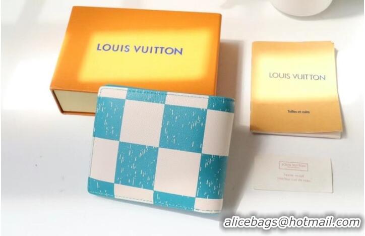 Good Product Louis Vuitton MULTIPLE WALLET M60496 light blue