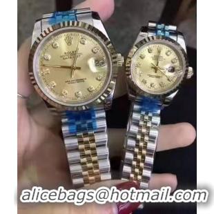 Well Crafted Rolex Watch Datejust 31mm Oystersteel and Silver Gold Band RX5898