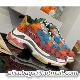 Pretty Style Gucci The Hacker Project Triple S GG Canvas Sneakers Multicolor 121376