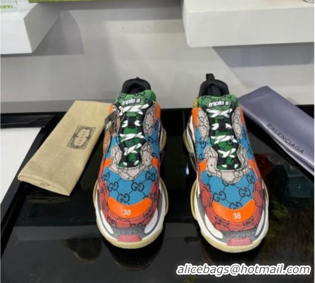 Pretty Style Gucci The Hacker Project Triple S GG Canvas Sneakers Multicolor 121376