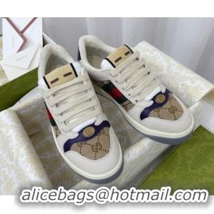 Lower Price Gucci Screener GG Canvas Sneakers Dark Blue 121385