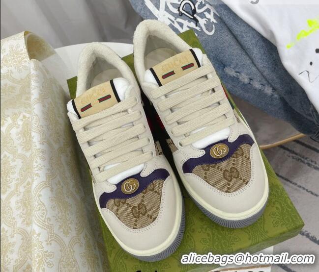 Lower Price Gucci Screener GG Canvas Sneakers Dark Blue 121385