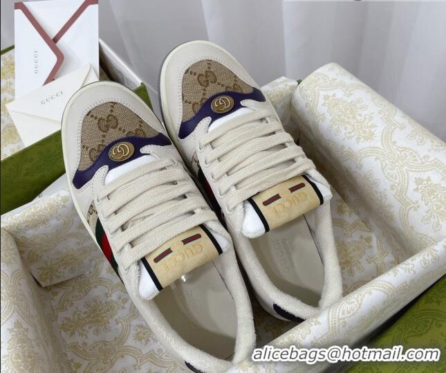 Lower Price Gucci Screener GG Canvas Sneakers Dark Blue 121385