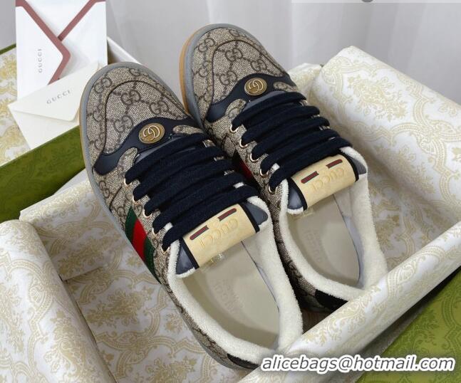 Luxury Gucci Screener GG Canvas Sneakers Black 121387