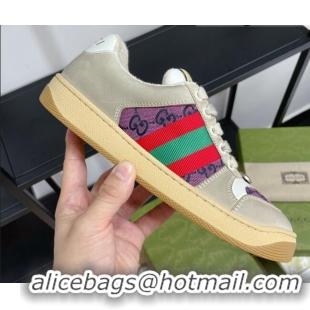 Good Quality Gucci Screener GG Canvas Sneakers Purple 121389