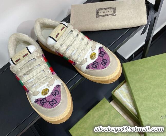 Good Quality Gucci Screener GG Canvas Sneakers Purple 121389