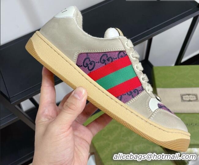 Good Quality Gucci Screener GG Canvas Sneakers Purple 121389