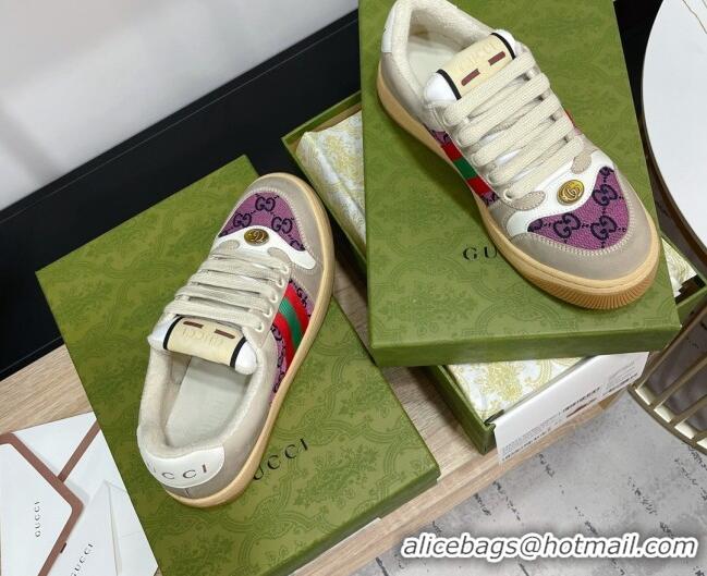 Good Quality Gucci Screener GG Canvas Sneakers Purple 121389