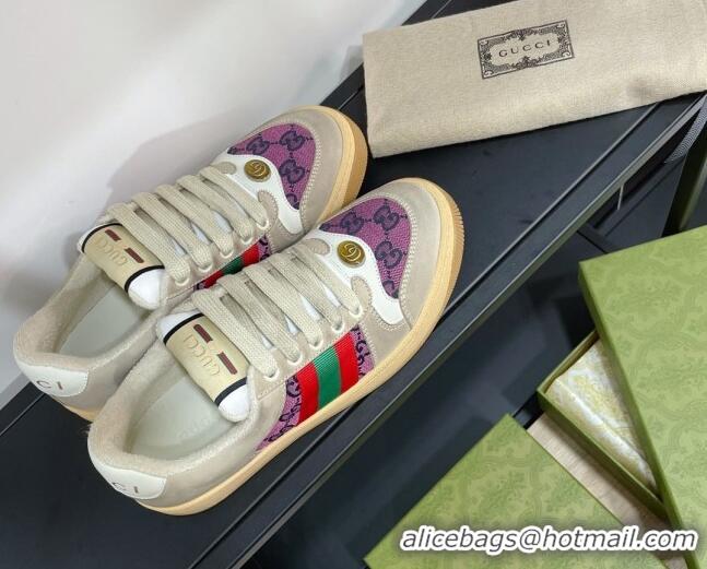 Good Quality Gucci Screener GG Canvas Sneakers Purple 121389