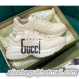 Best Product Gucci '1921 Gucci' Rhyton Leather Sneaker White 121401