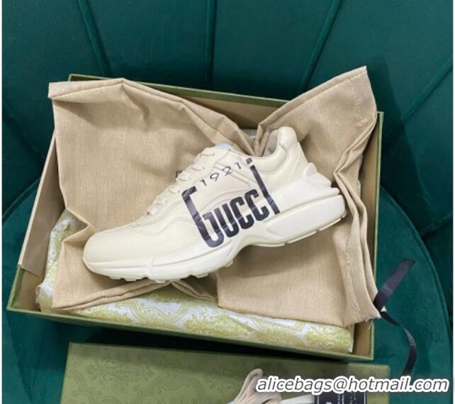 Best Product Gucci '1921 Gucci' Rhyton Leather Sneaker White 121401