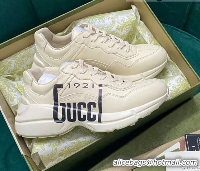 Best Product Gucci '1921 Gucci' Rhyton Leather Sneaker White 121401