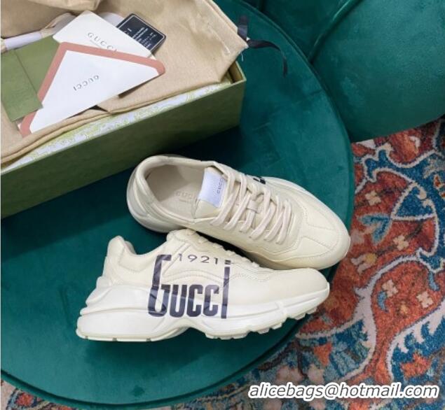 Best Product Gucci '1921 Gucci' Rhyton Leather Sneaker White 121401