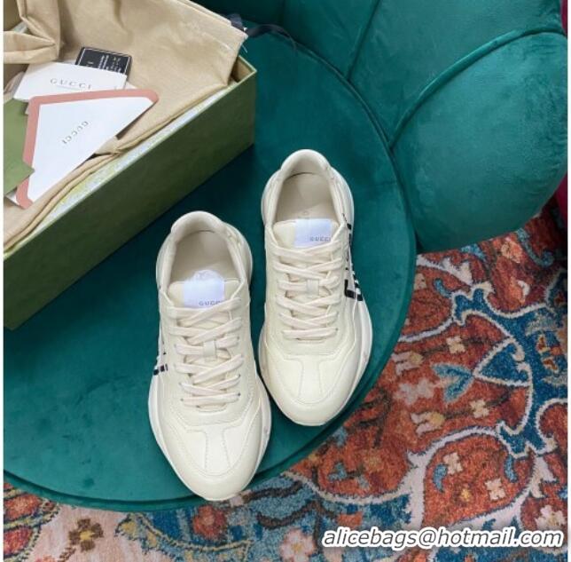 Best Product Gucci '1921 Gucci' Rhyton Leather Sneaker White 121401