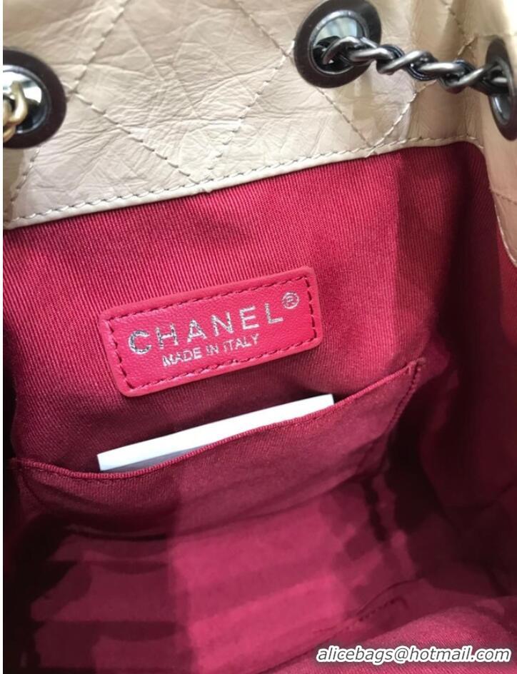 Grade Discount Chanel gabrielle small backpack A94485 Beige&black