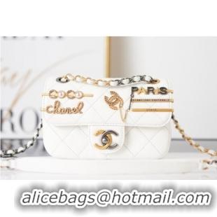 Low Cost Chanel SMALL FLAP BAG AS2979 white