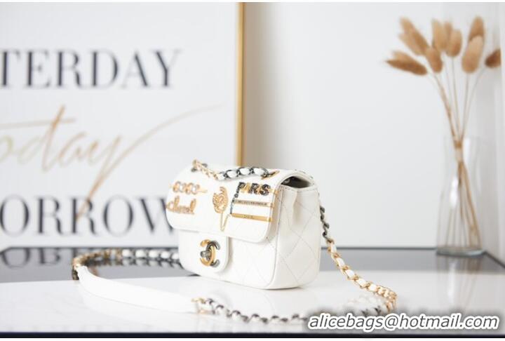 Low Cost Chanel SMALL FLAP BAG AS2979 white