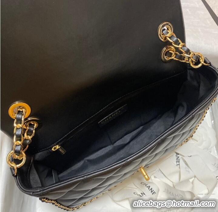 Famous Brand Chanel SMALL FLAP BAG AS1672 Black