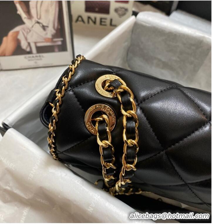 Famous Brand Chanel SMALL FLAP BAG AS1672 Black